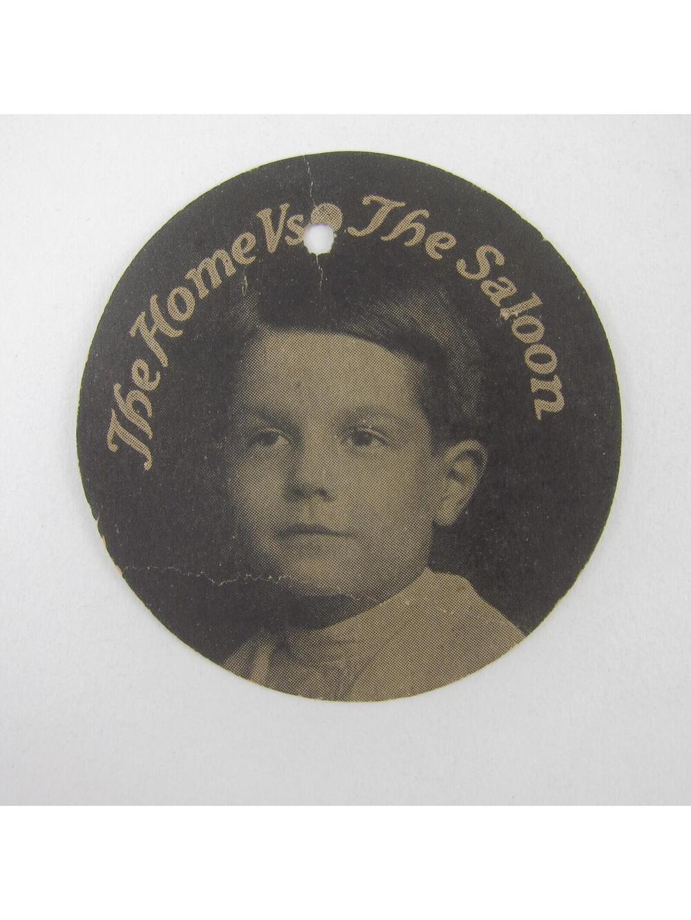 Anti-Saloon League Advertising The Home Vs The Saloon Boy Portrait Ephemera RARE